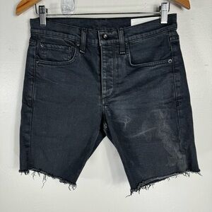 RAG&Bone black denim Bermuda shorts distressed jeans raw hem fit1 women 29" slim